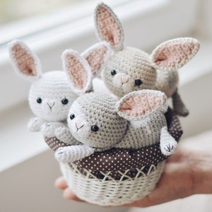 Easter Bunny Crochet Pattern, Crochet Bunny Amigurumi Tutorial PDF image 1