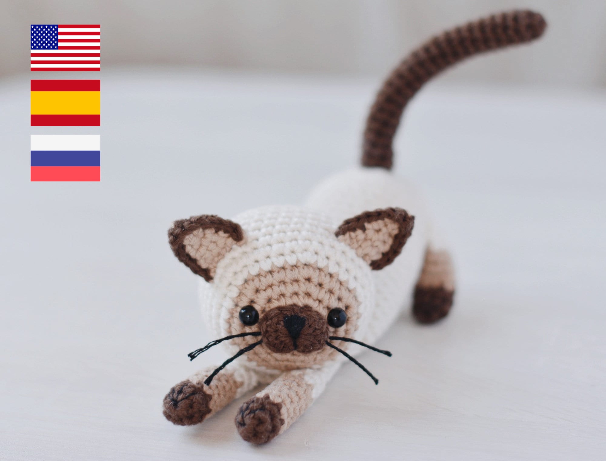 Amigurumi Siamese Cat Crochet Pattern Easy Crochet Kitten Etsy Denmark