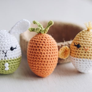 Easter Eggs & Basket Crochet Pattern, Crochet Easter Stuffers Pattern image 2