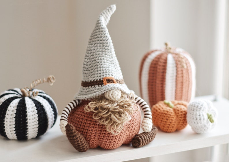 Halloween Crochet Pattern for Three Striped Large Pumpkins, Easy and Quick Crochet Tutorial image 7