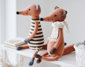 Crochet Pattern for Two Foxes, Easy Amigurumi Fox Tutorial PDF