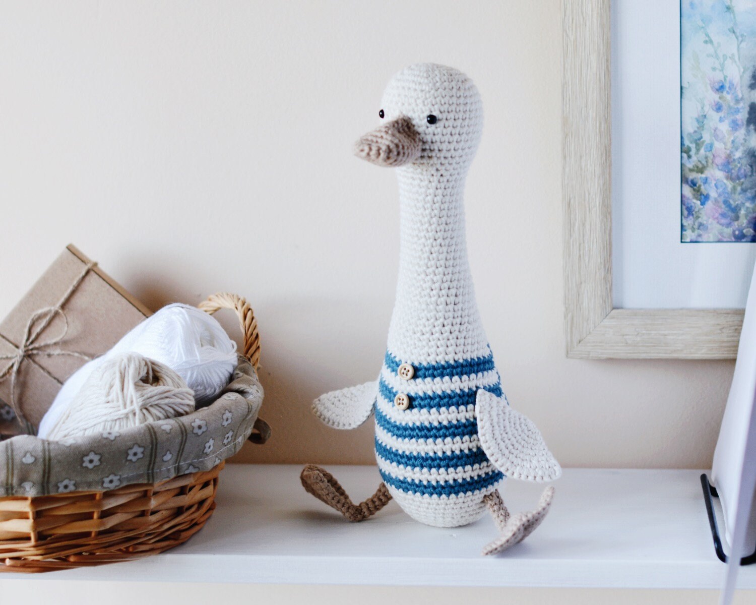 Crochet Goose Pattern and Tutorial for Beginners Amigurumi Etsy