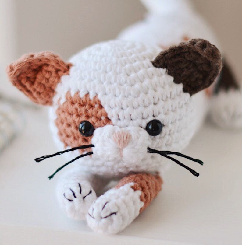 Crochet Calico Cat Pattern Crochet Spotted Kitten Tutorial Etsy