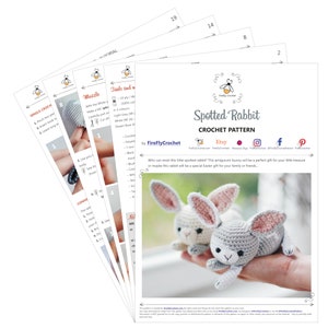 Easter Bunny Crochet Pattern, Crochet Bunny Amigurumi Tutorial PDF image 6