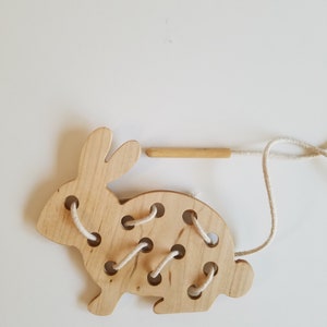 Bunny Lacing Toy for Sewing, Montessori Practical Life - Etsy