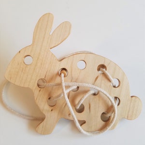 Bunny Lacing Toy for Sewing, Montessori Practical Life - Etsy