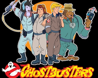 Ghostbusters Mashup Sticker: Filmation Meets Real Ghostbusters