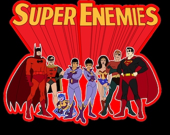 Super Enemies sticker from super friends