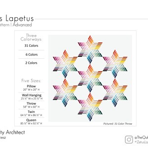 Zetus Lapetus A Quilt Pattern by TheQuiltyArchitect image 2