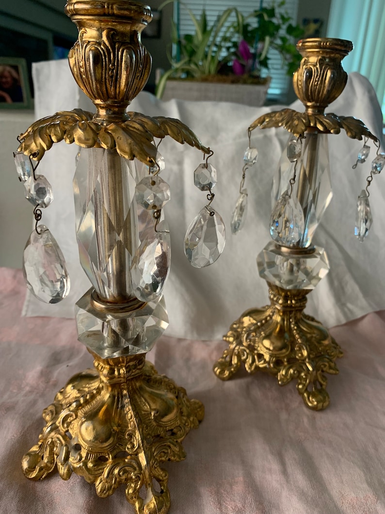 Pair of Vintage Ornate Hollywood Regency Candle Holders - Etsy