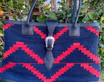 Duża torba typu tote w stylu południowo-zachodnich Navajo