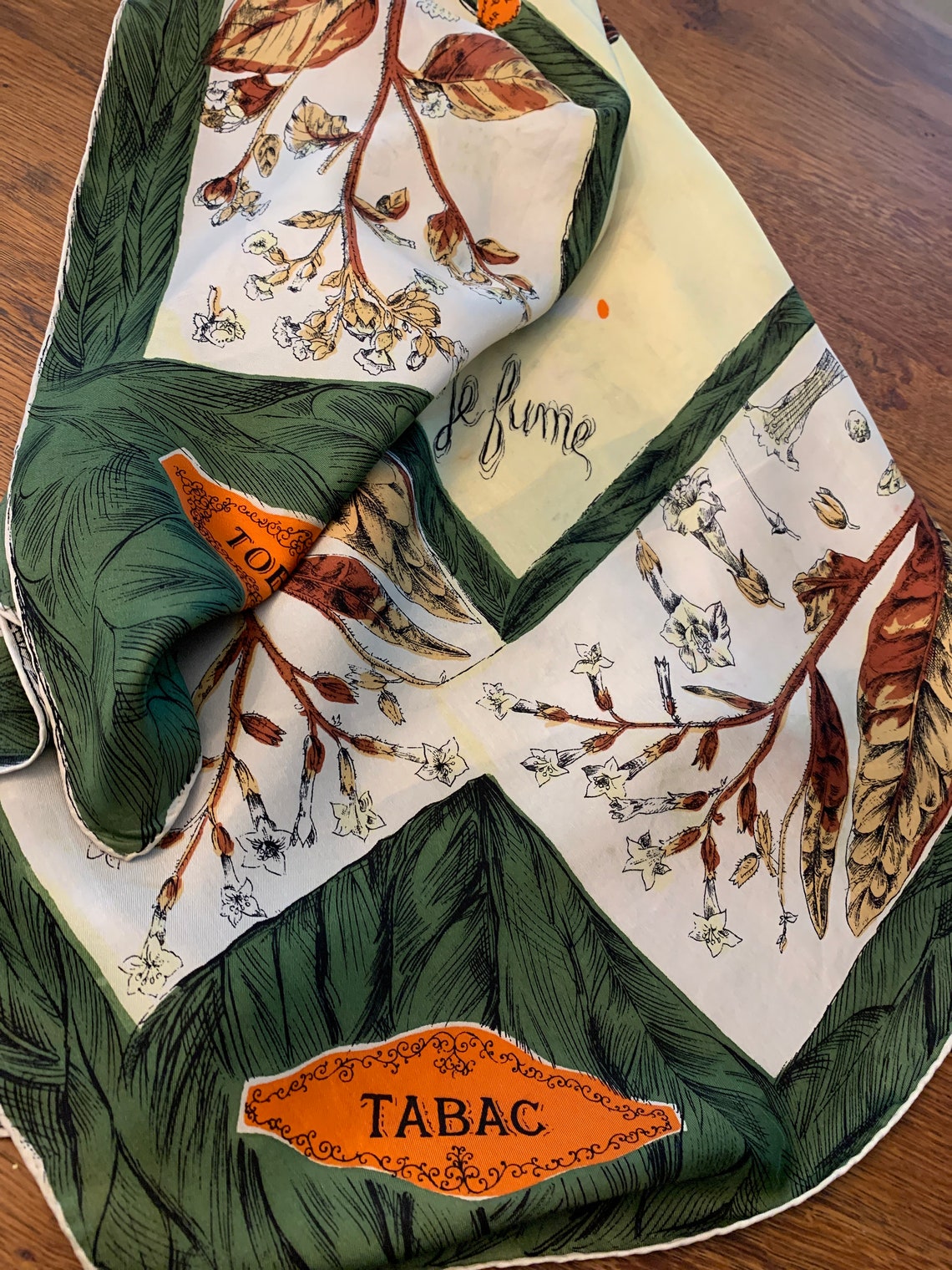 Bcroselil Silk Scarf Tobacco Dot