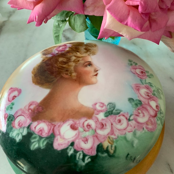 Victorian Powder Jar Etsy