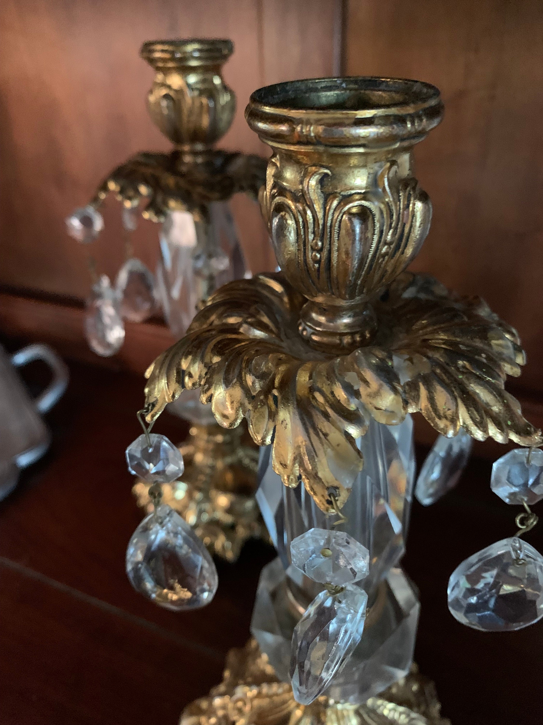 Pair of Vintage Ornate Hollywood Regency Candle Holders - Etsy