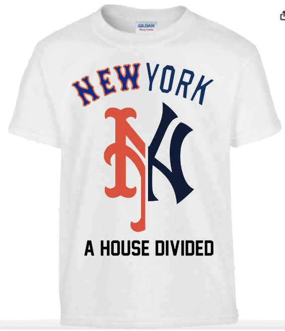 【KOOLOSET】Yankees Mash Over Half Tee Subway Series - Custom NY Mets and NY Yankees - House