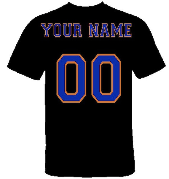 Custom METS Jersey-like T-shirt Black 