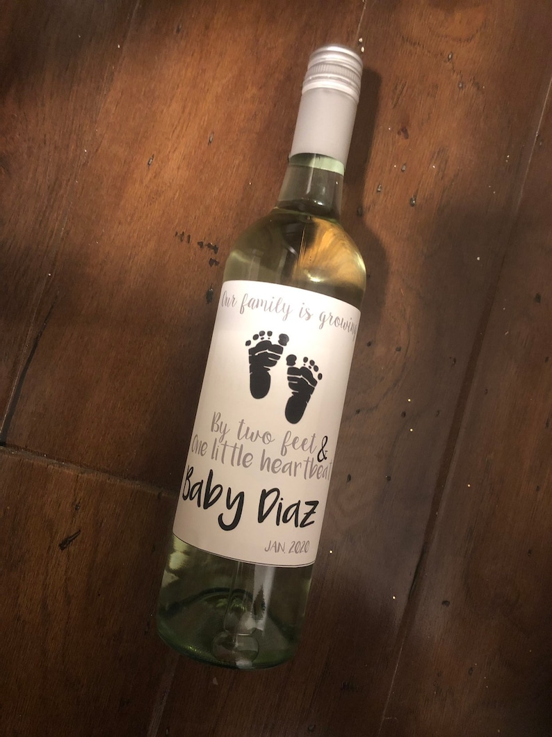Wine Bottle Labels for Baby Announcement Etsy