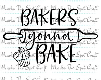Los panaderos van a hornear - Archivo de corte digital - Hornear - Cocina - Rodillo - SVG digital
