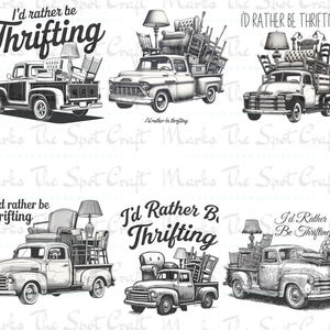 I&#39;d Rather Be Thrifting PNG: Retro Junkin&#39; Queen Sublimation Design (Digital Download)