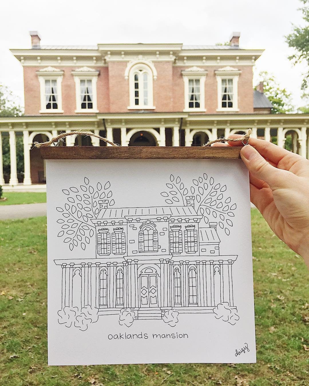Oaklands Mansion Murfreesboro TN Hanging Art Print Daisy Sue - Etsy Hong  Kong