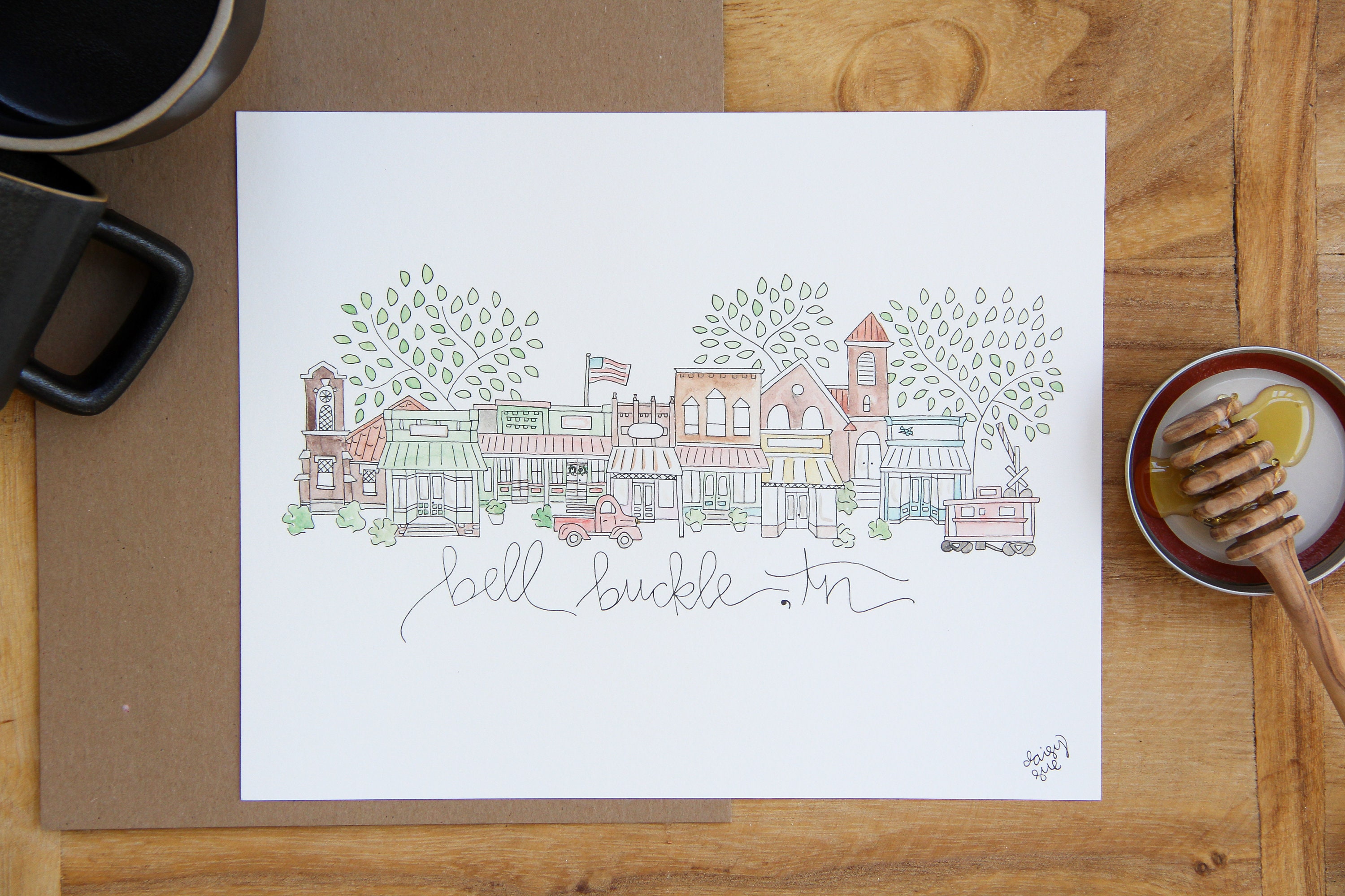 Bell Buckle Tennessee Map Bell Buckle Tn Map Watercolor Art Print | Etsy Israel