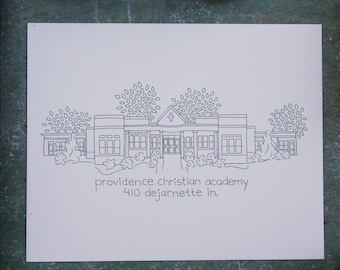 Providence Christian Academy, Murfreesboro TN Drawing- PCA 8x10 Print