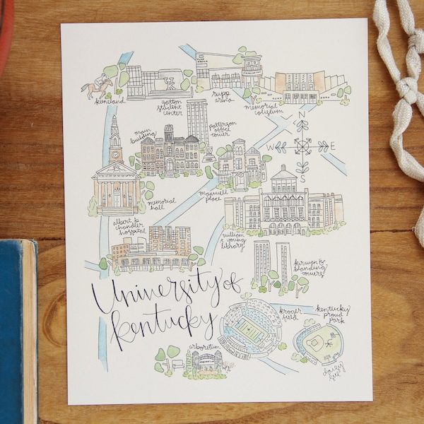 Lexington Ky Print Etsy