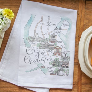 City of Charleston, South Carolina Tea Towel