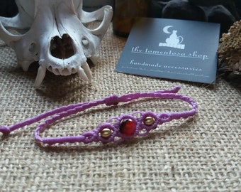 Tutorial de pulseira de macramê, padrão de pulseira de micromacramê, passo a passo