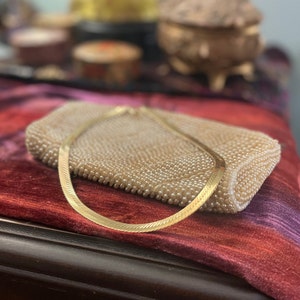 14k Vintage Herringbone Necklace
