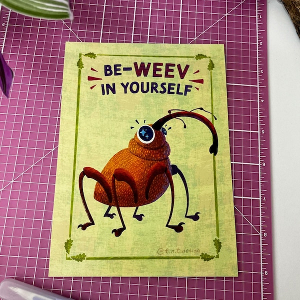 Sei-Weev in Dir | Illustrierter Rüsselkäfer Bug Kunstdruck