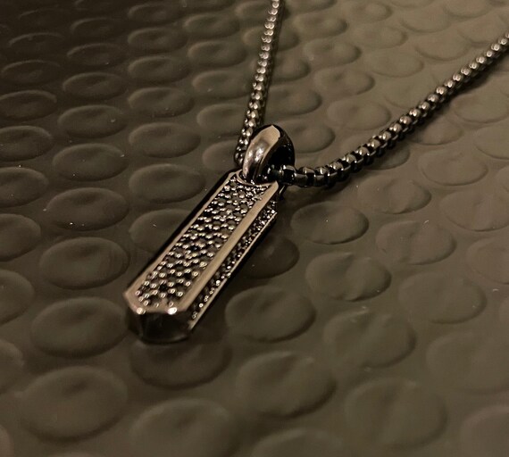 Diamond vertical hotsell bar pendant necklace