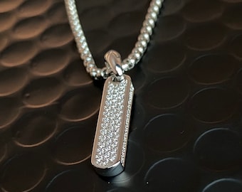 Limitless Vertical Bar Pendant - 925 Sterling Silver – Stööki