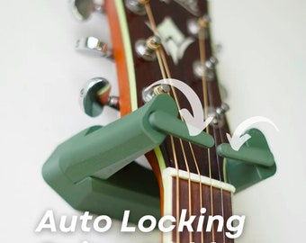 Soporte de pared para guitarra / Colgador de guitarra / Ukelele, bajo, banjo, guitarra acústica, guitarra eléctrica / Colgador de pared