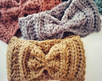 Crochet PATTERN - Brixton Ear Warmer, crochet ear warmer pattern, crochet head band, beginner crochet, easy crochet, chunky ear warmer