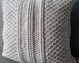 Crochet Pattern Bobble Pillow Cover 3 CUSTOM Tunisian Crochet Pillow Cover