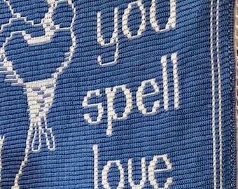 Mosaic crochet letters pattern: Storybook alphabet, create custom text