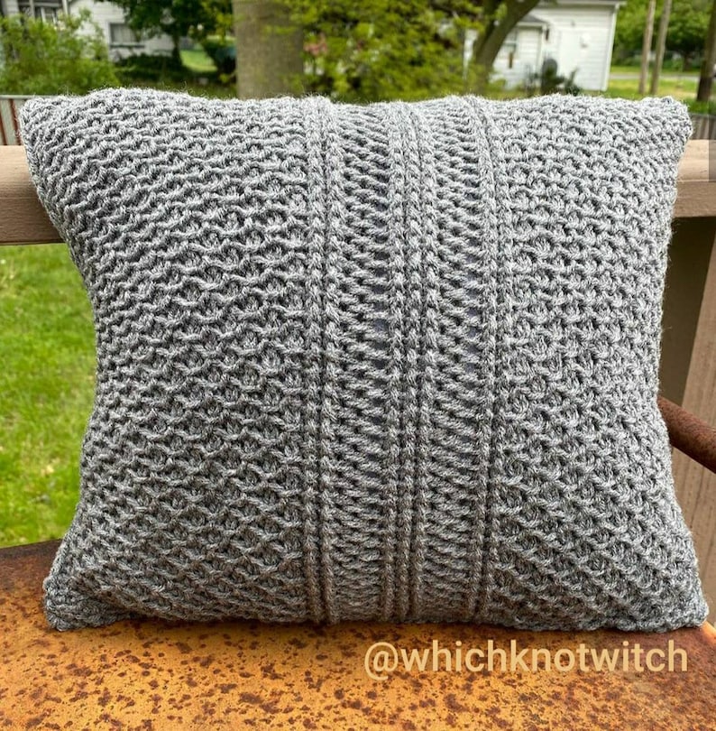 Tunisian Crochet PATTERN Adley Tunisian Pillow Cover Etsy