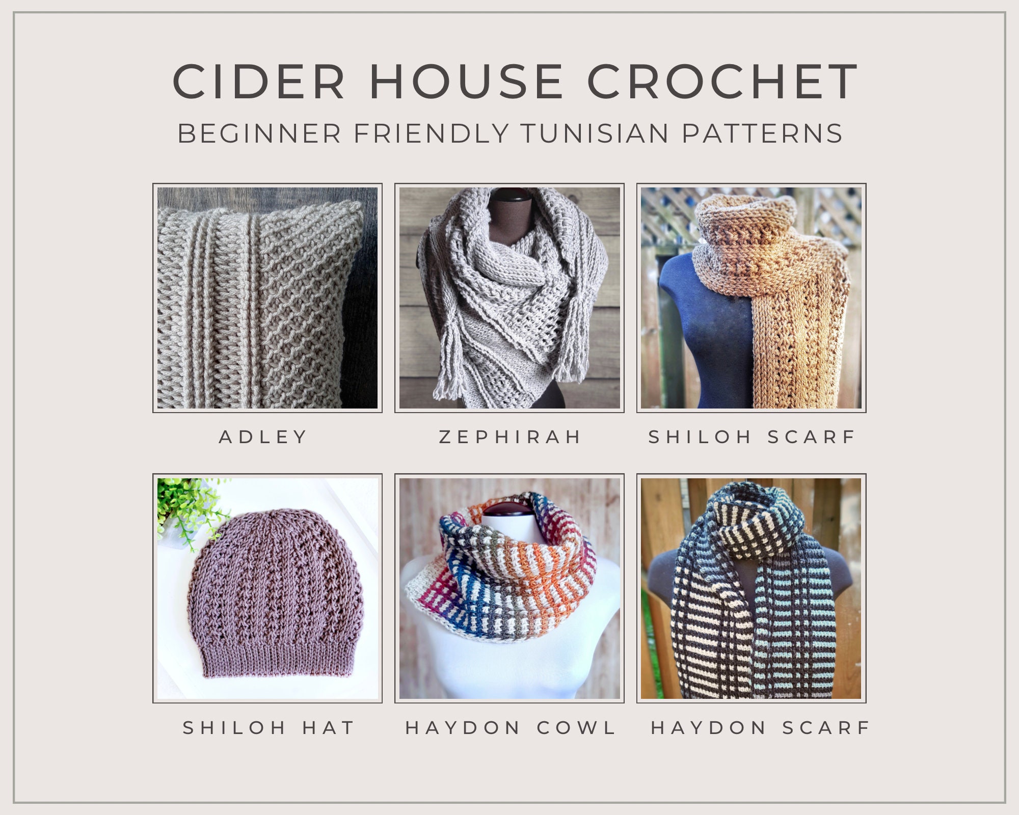40 Crochet Techniques Patterns with Tunisian Scarves, Doilies, and Filet Designs 11 Tunisian Crochet Pattern Bundle