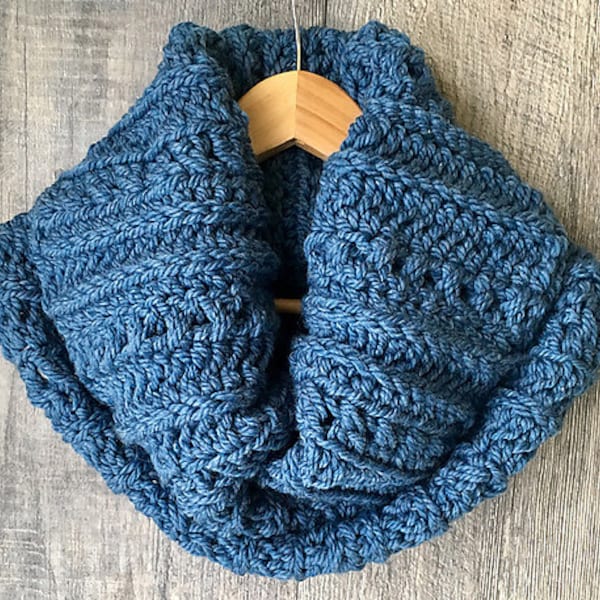 Crochet PATTERN - Moors Chunky Cowl, crochet cowl, cowl pattern, ribbed cowl, oversized cowl, crochet cowl pattern, crochet scarf pattern