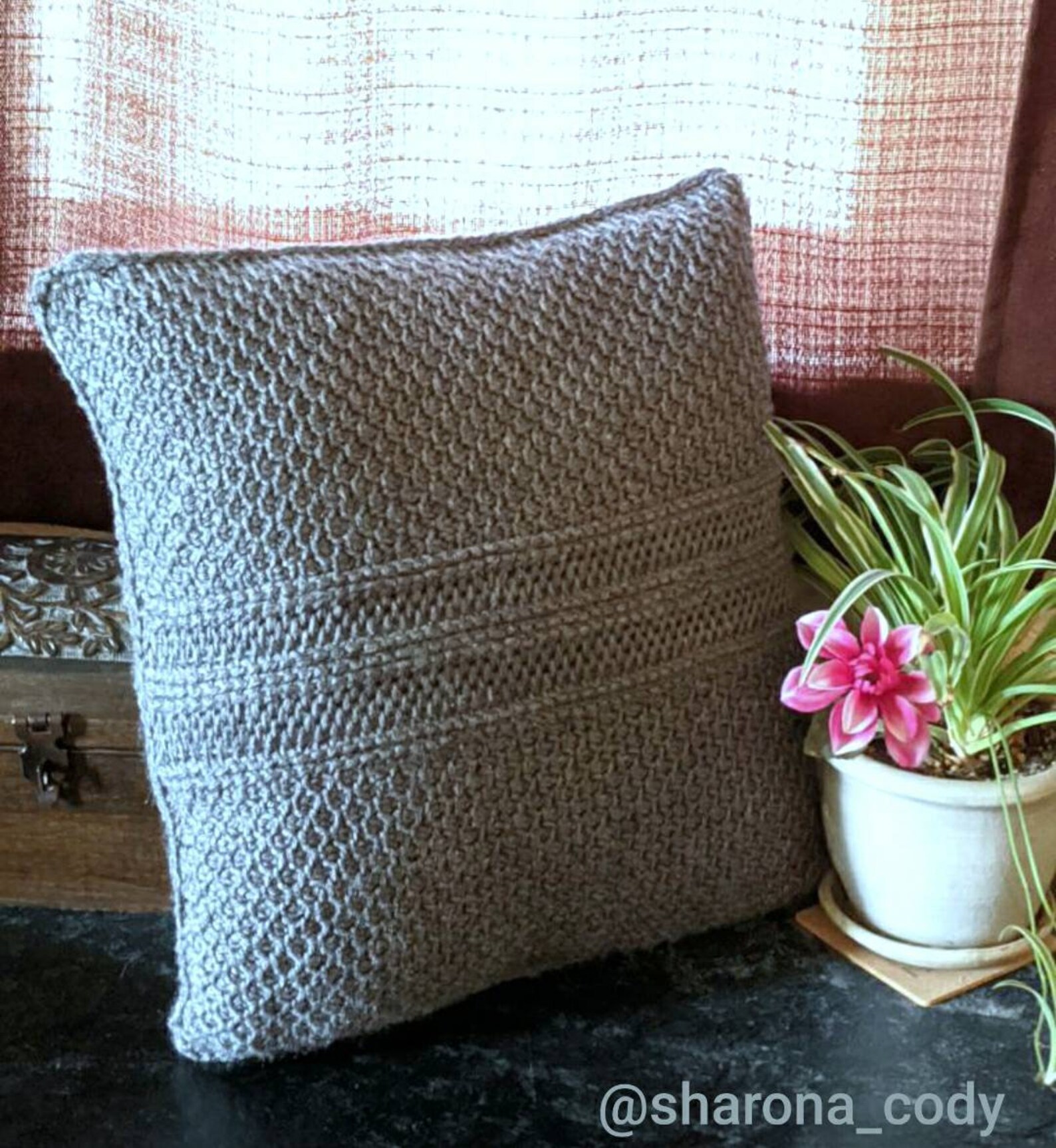 Tunisian Crochet PATTERN Adley Tunisian Pillow Cover Etsy