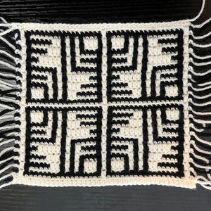 Overlay mosaic crochet pattern, geometric mosaic crochet, repeat pattern, Lineate mosaic design for multiple projects