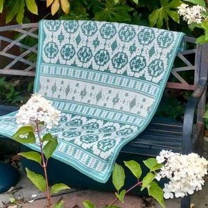 Mosaic crochet PATTERN, Damas overlay mosaic crochet, mosaic blanket pattern, crochet blanket, overlay mosaic pattern, geometric mosaic