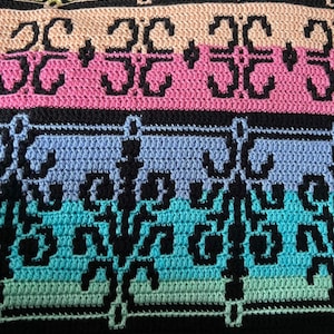 Patrón de mosaico de crochet, Emmaline superposición de mosaico de crochet, patrón de manta de mosaico, manta de crochet, patrón de mosaico de superposición, manta de mosaico
