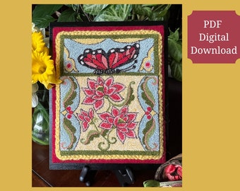 Summertime - Punch Needle Pattern (Instant PDF Digital Download)