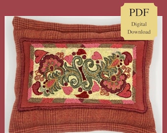 Love Reflected- Punch Needle Pattern (Instant PDF Digital Download)