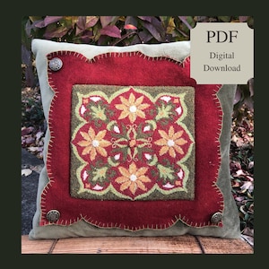 Serene- Punch Needle Pattern (Instant PDF digital download)