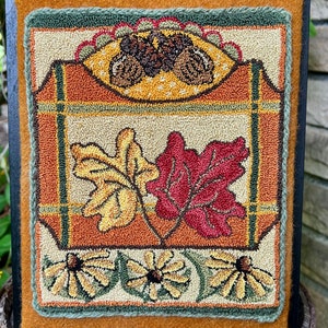 Autumn Leaves- Punch Needle Pattern (Option: Paper Pattern or Pattern Printed on Weaver&#39;s Cloth)