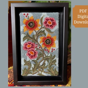 Autumn Sky- Punch Needle Pattern (Instant PDF digital download)