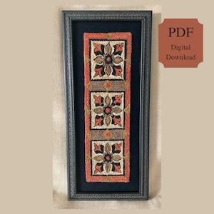 Trio - Punch Needle Pattern (Instant PDF Download) Geometric pattern
